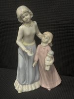 Vintage "Young Mother With Daughter" Arnart Conte Porcelain Figurine