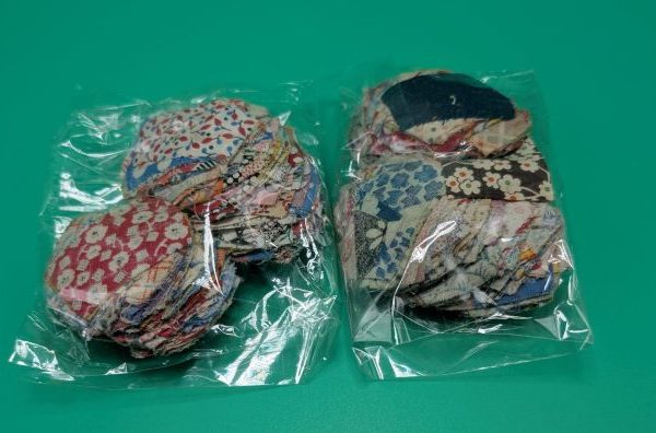 Two bags of 1930's Feed Sack Quilting Pieces