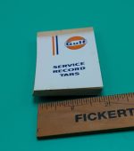 Two Vintage Gulf Service Record Tabs