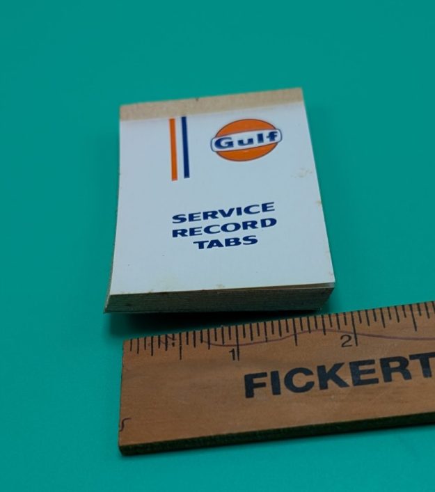 cropped-PXL_20260928_190843529-scaled-2.jpg Two Vintage Gulf Service Record Tabs - Image 1