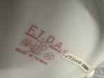 Vintage1988 FTDA White Porcelain Floral Canister Jar With Matching Lid/Side Spoon Holder - Image 4