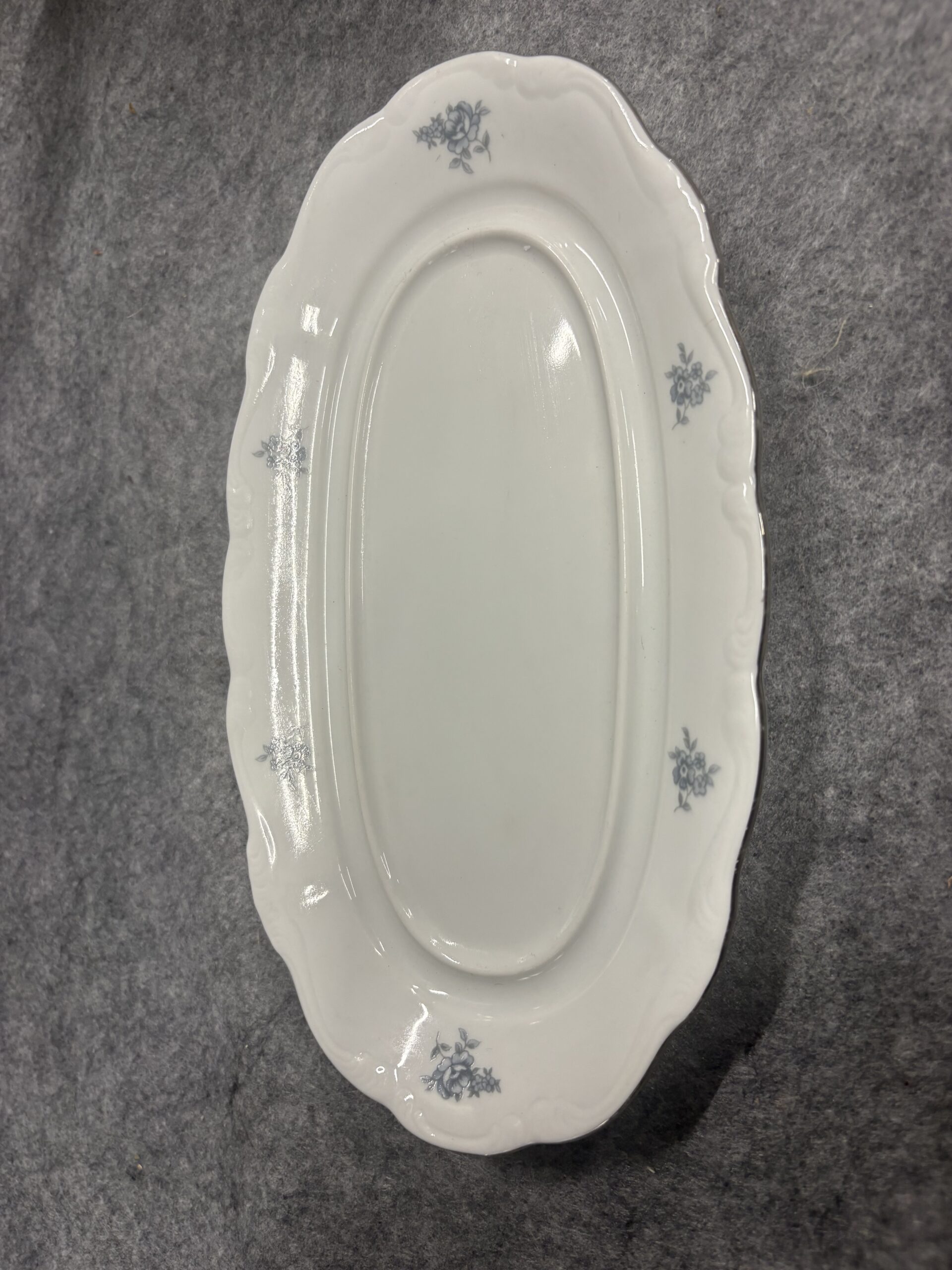 IMG_3988 Johann Haviland "Blue Garland" Gravy Boat Underplate or Serving Plate - Image 1