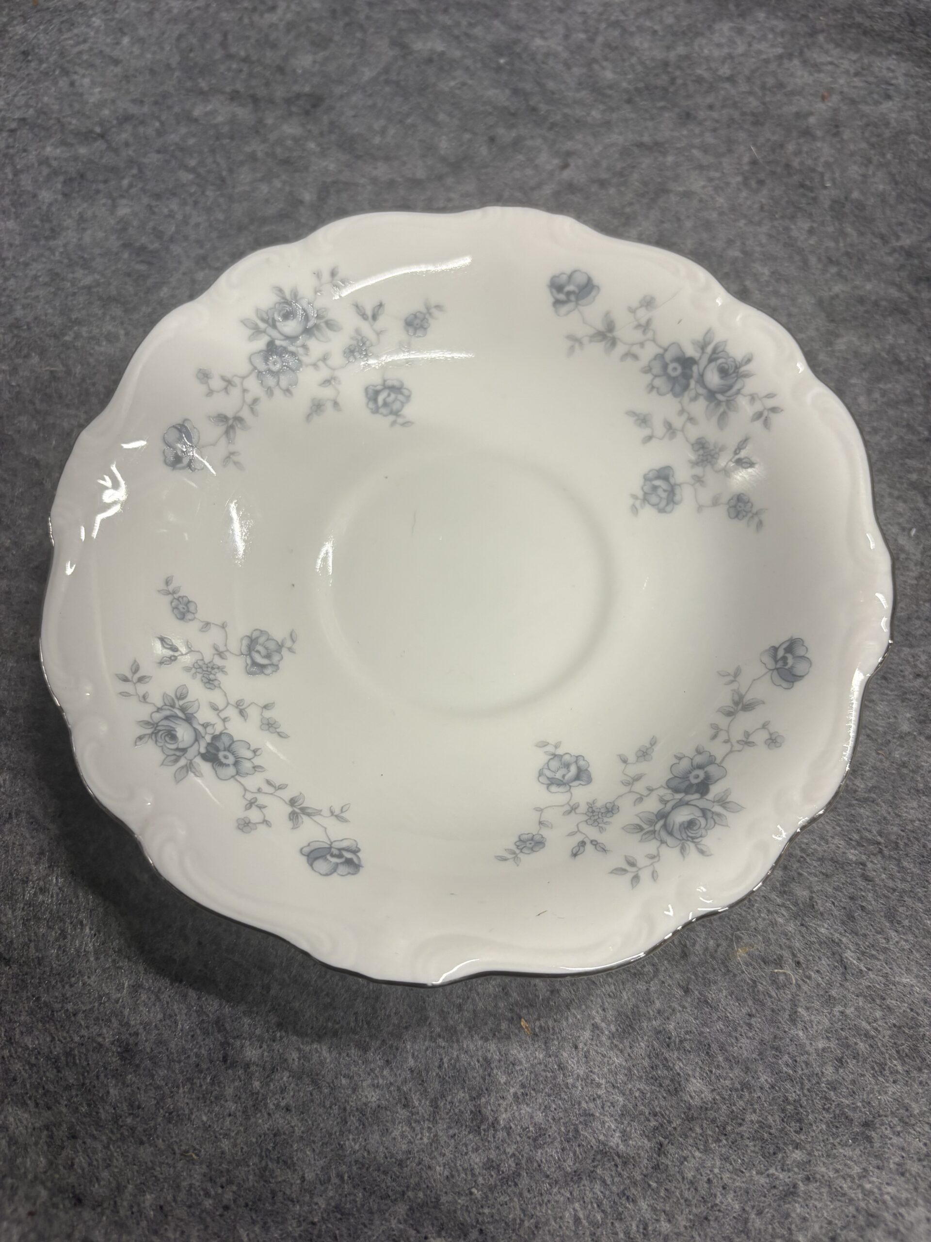 IMG_3990 Johann Haviland "Blue Garland" China Saucer - Image 1