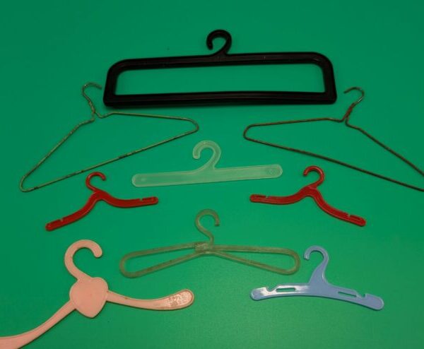 Lot of 9 vintage Miniature Doll Hangars